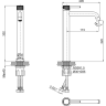 Смеситель LEMARK BELUGA LMF-8015B-C для раковины высокий