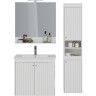 Зеркало LEMARK ROMANCE 80 см с полкой, белый глянец LM07R80Z